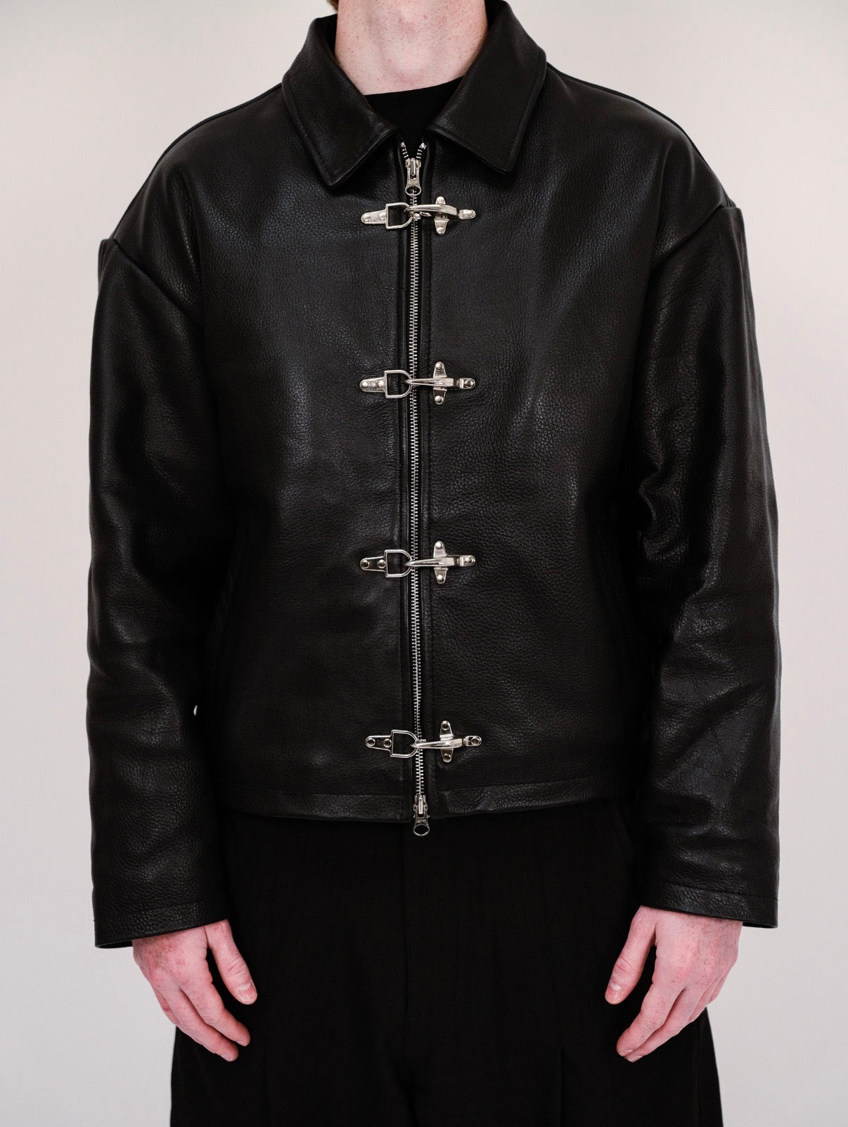 Fireman Clasp Authentic Leather Jacket