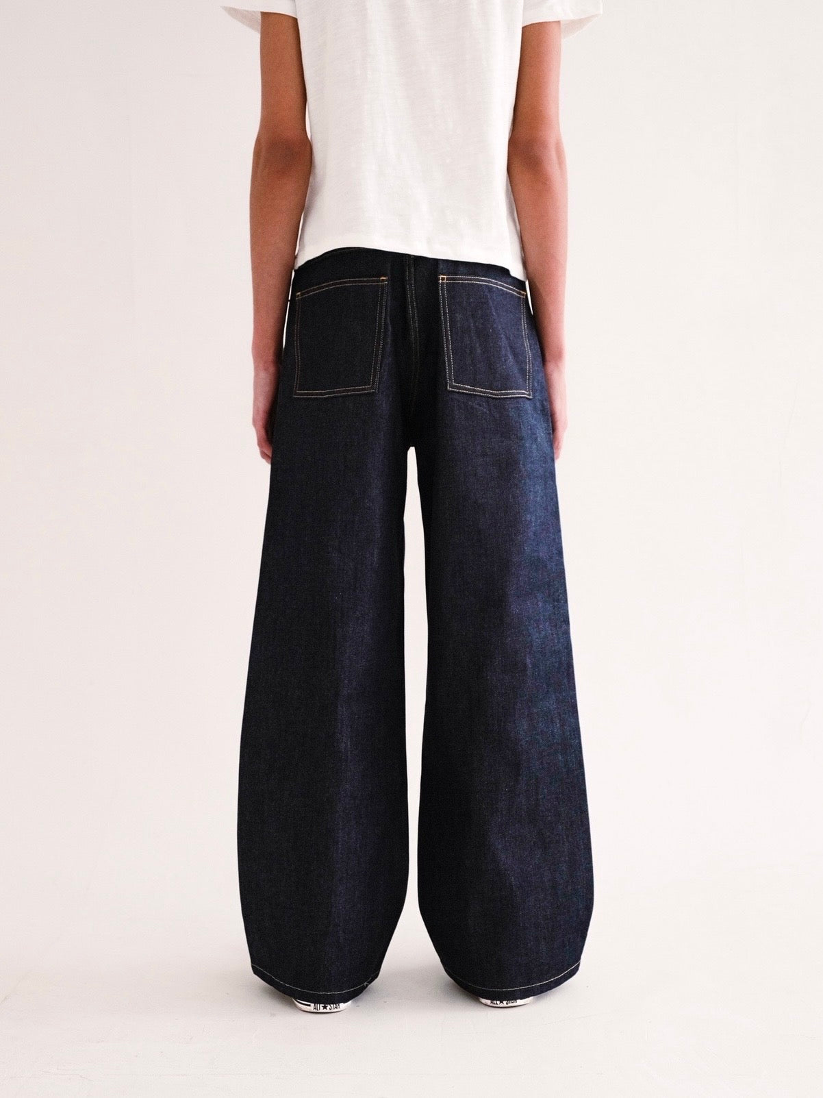 Indigo Raw Selvedge Wide Leg Denim
