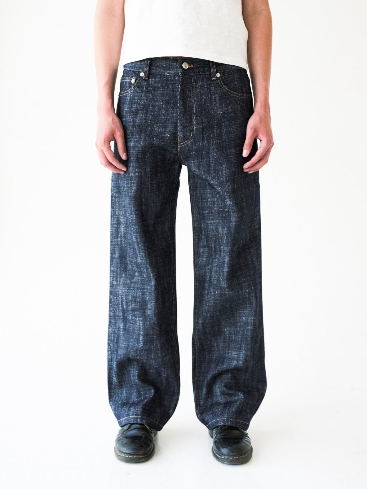 Slub Indigo Raw Selvedge Straight Leg Denim