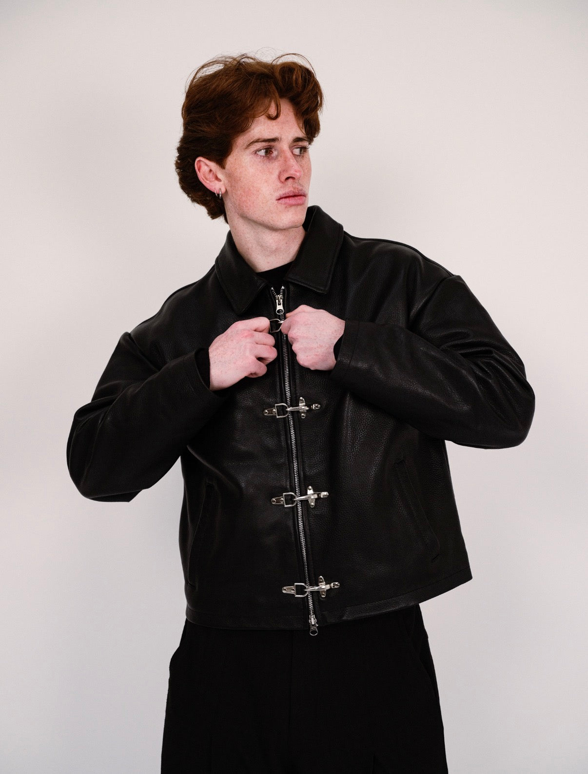 Fireman Clasp Authentic Leather Jacket