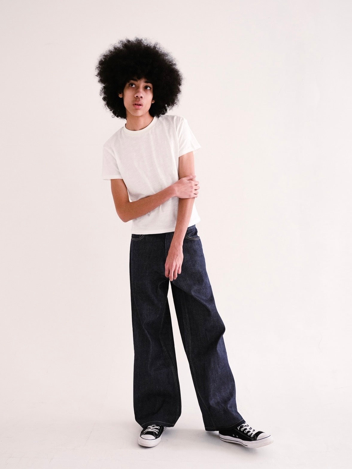 Indigo Raw Selvedge Wide Leg Denim