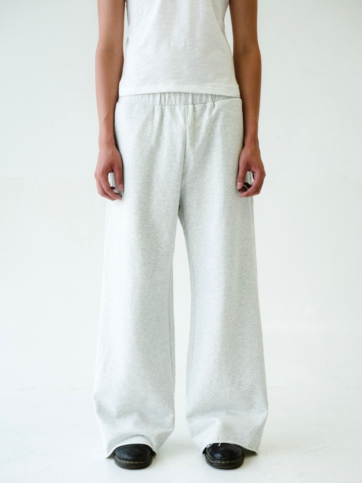 Heather Grey Wide Leg Sweatpants