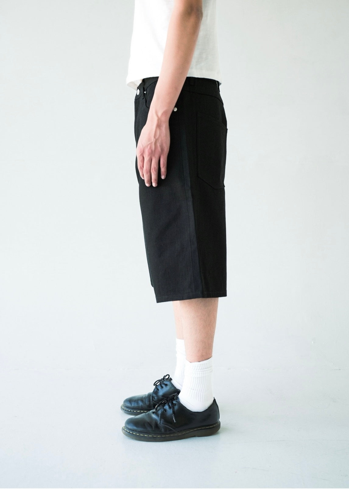 Jet Black Raw Selvedge Baggy Jorts