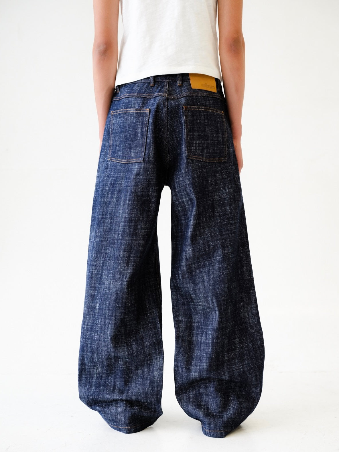 Slub Indigo Raw Selvedge Wide Leg Denim