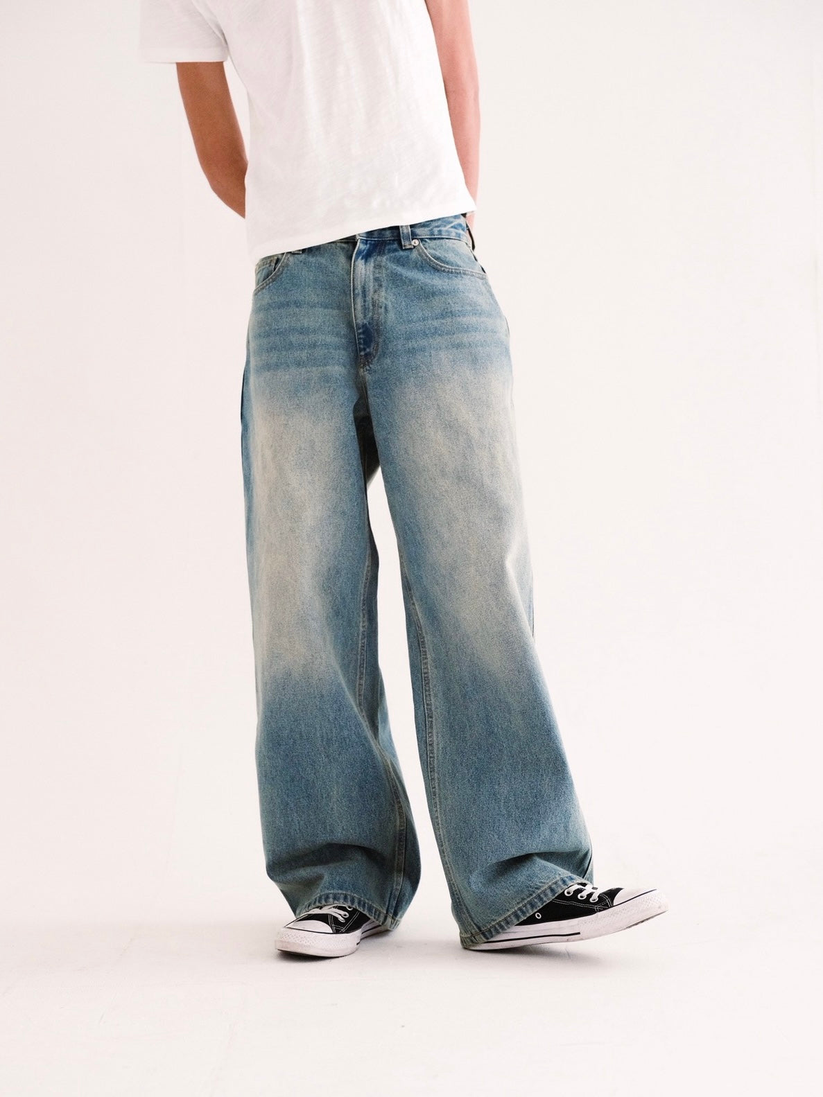 Light Wash Wide Leg Denim