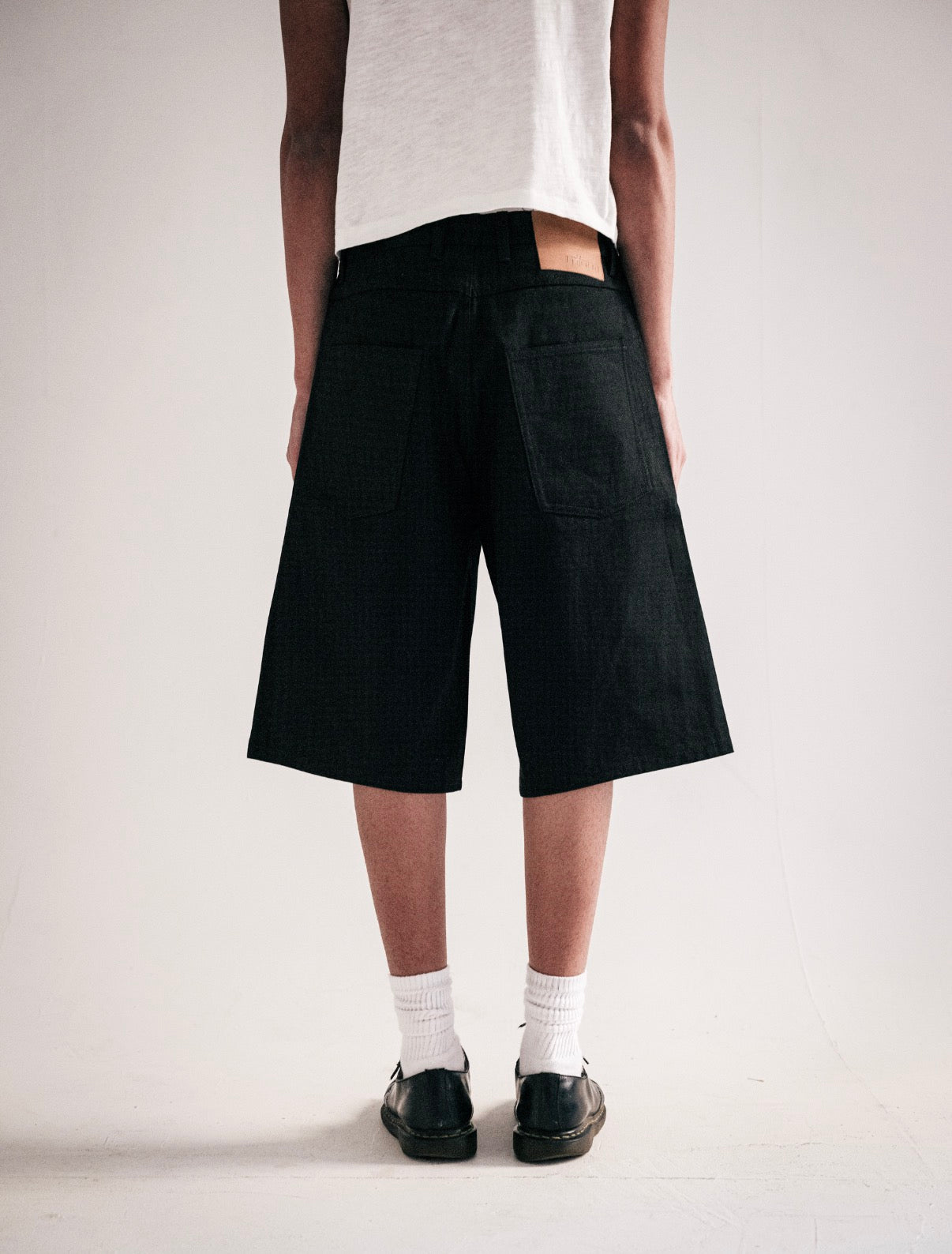 Jet Black Raw Selvedge Baggy Jorts