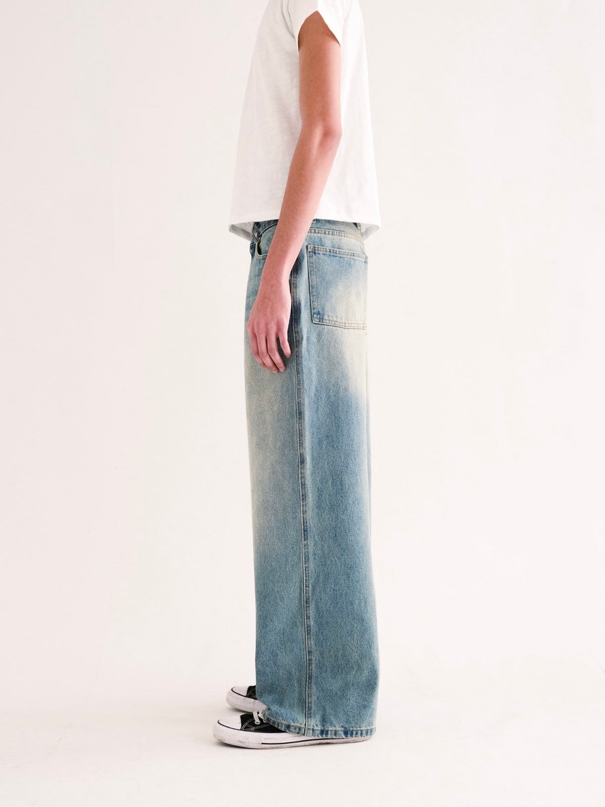 Light Wash Wide Leg Denim