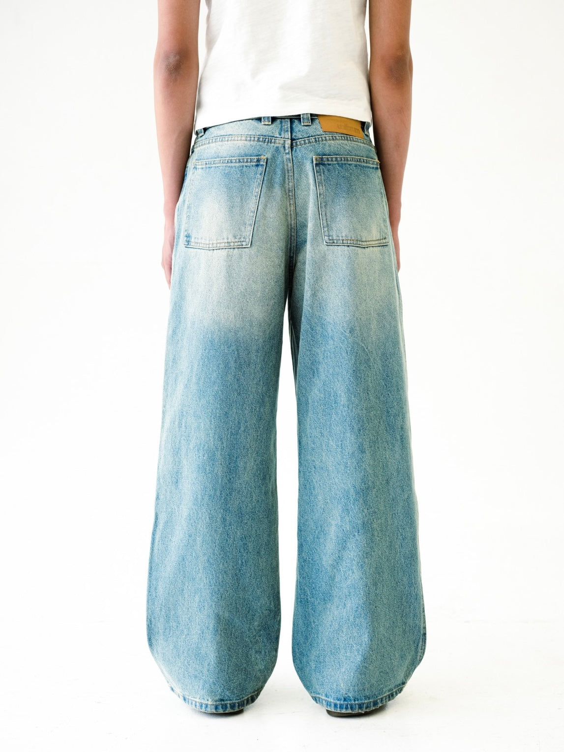 Light Wash Wide Leg Denim