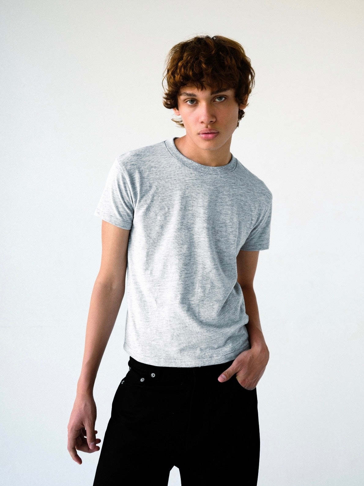 Heather Grey Slub Cotton Baby Tee