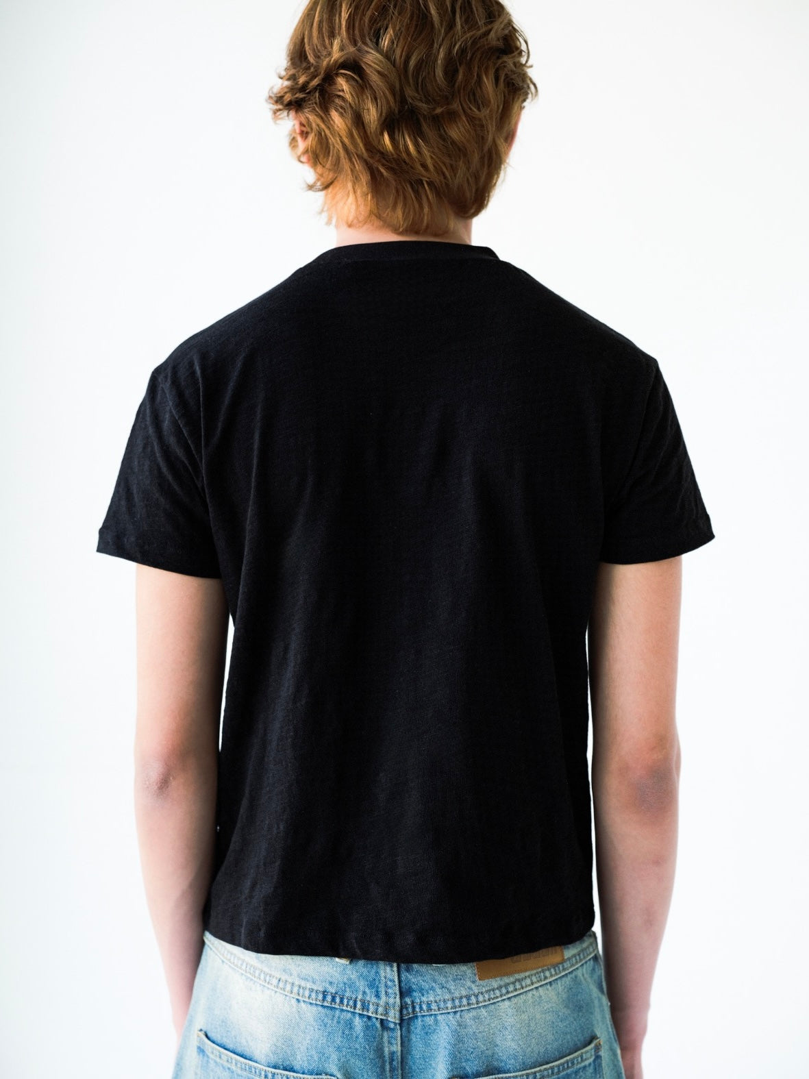 Black Slub Cotton Baby Tee