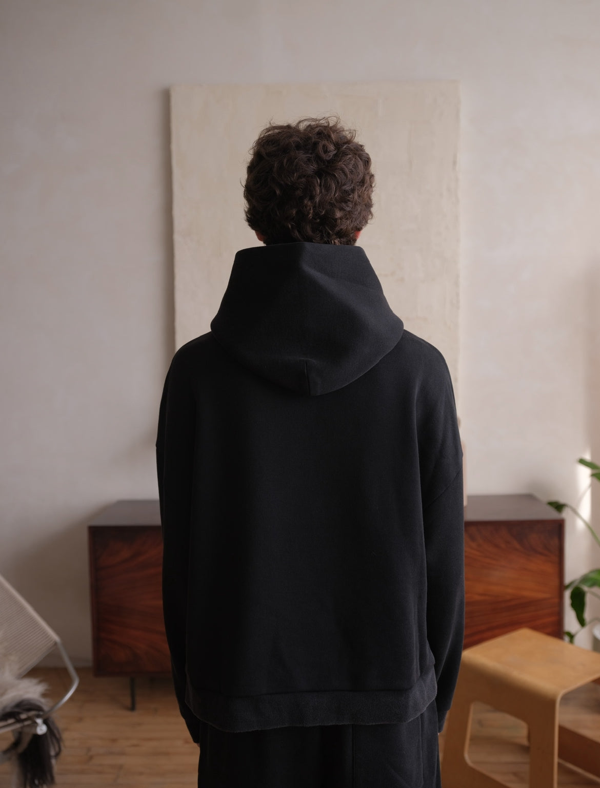 Black Cropped & Boxy Hoodie