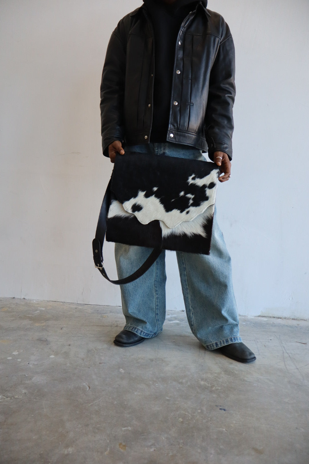 Authentic Cowhide Messenger Bag