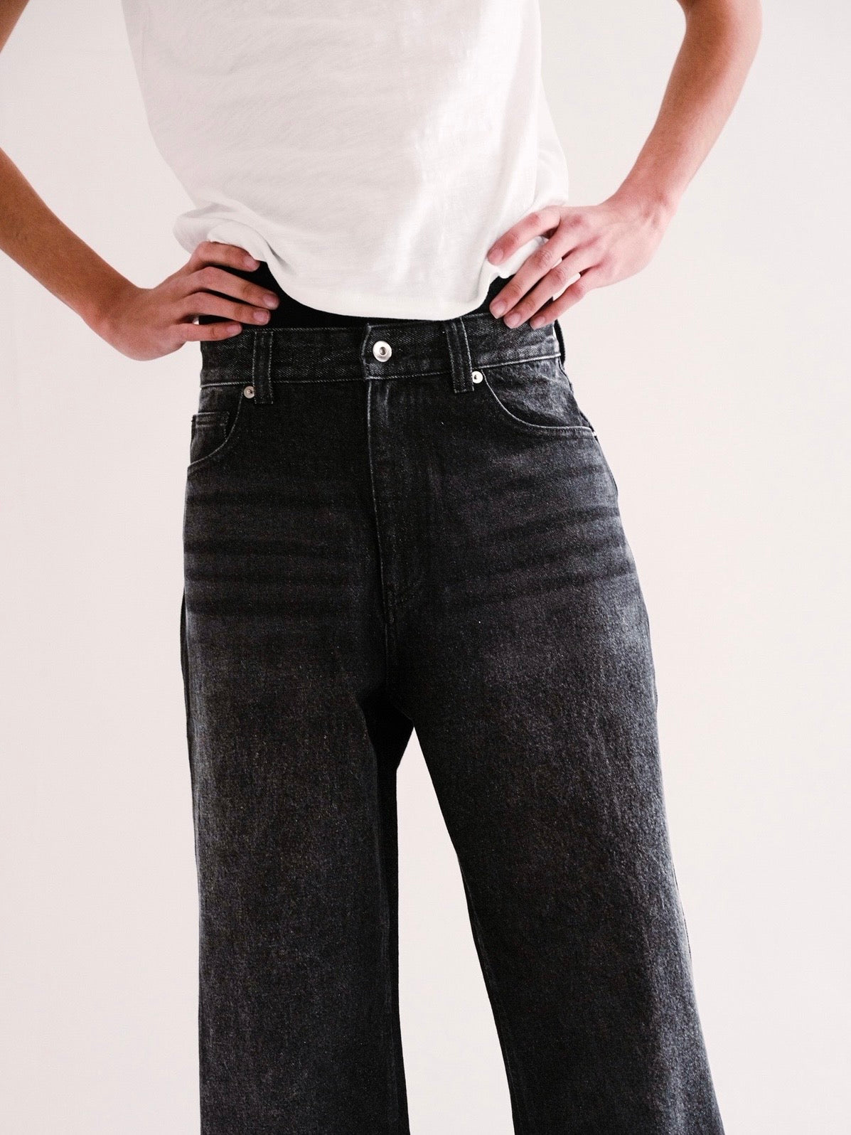 Dark Wash Wide Leg Denim