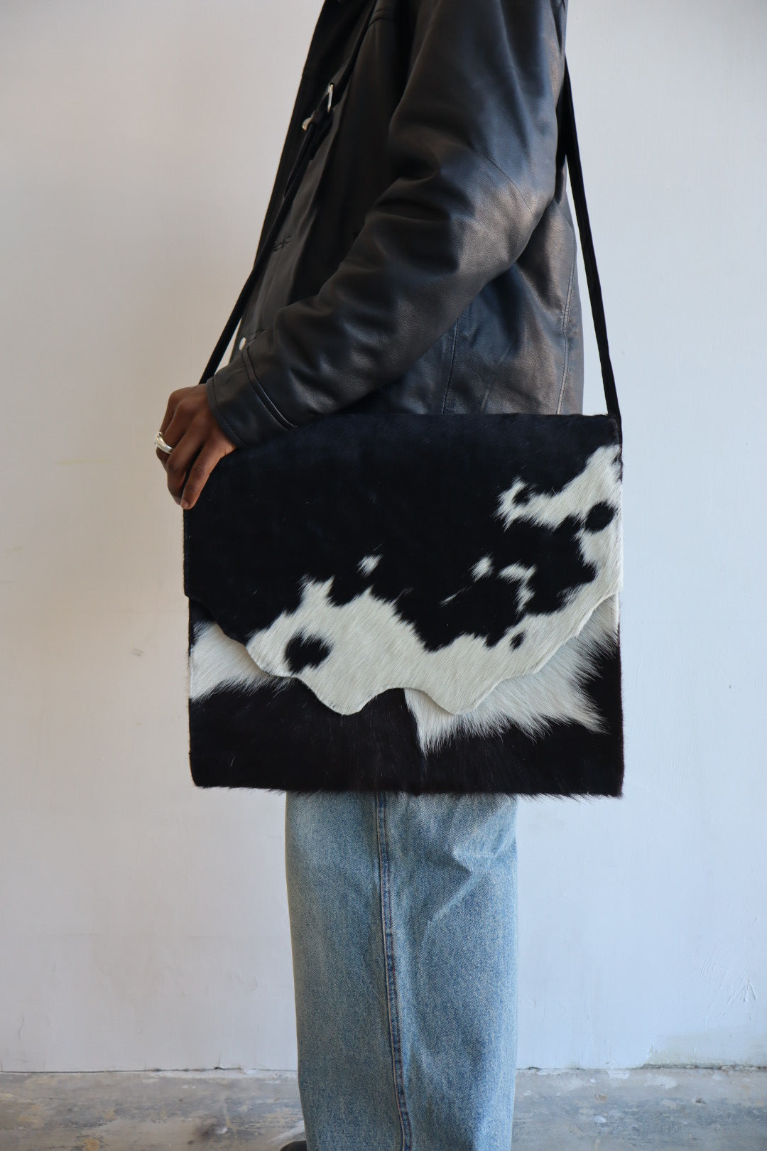 Authentic Cowhide Messenger Bag
