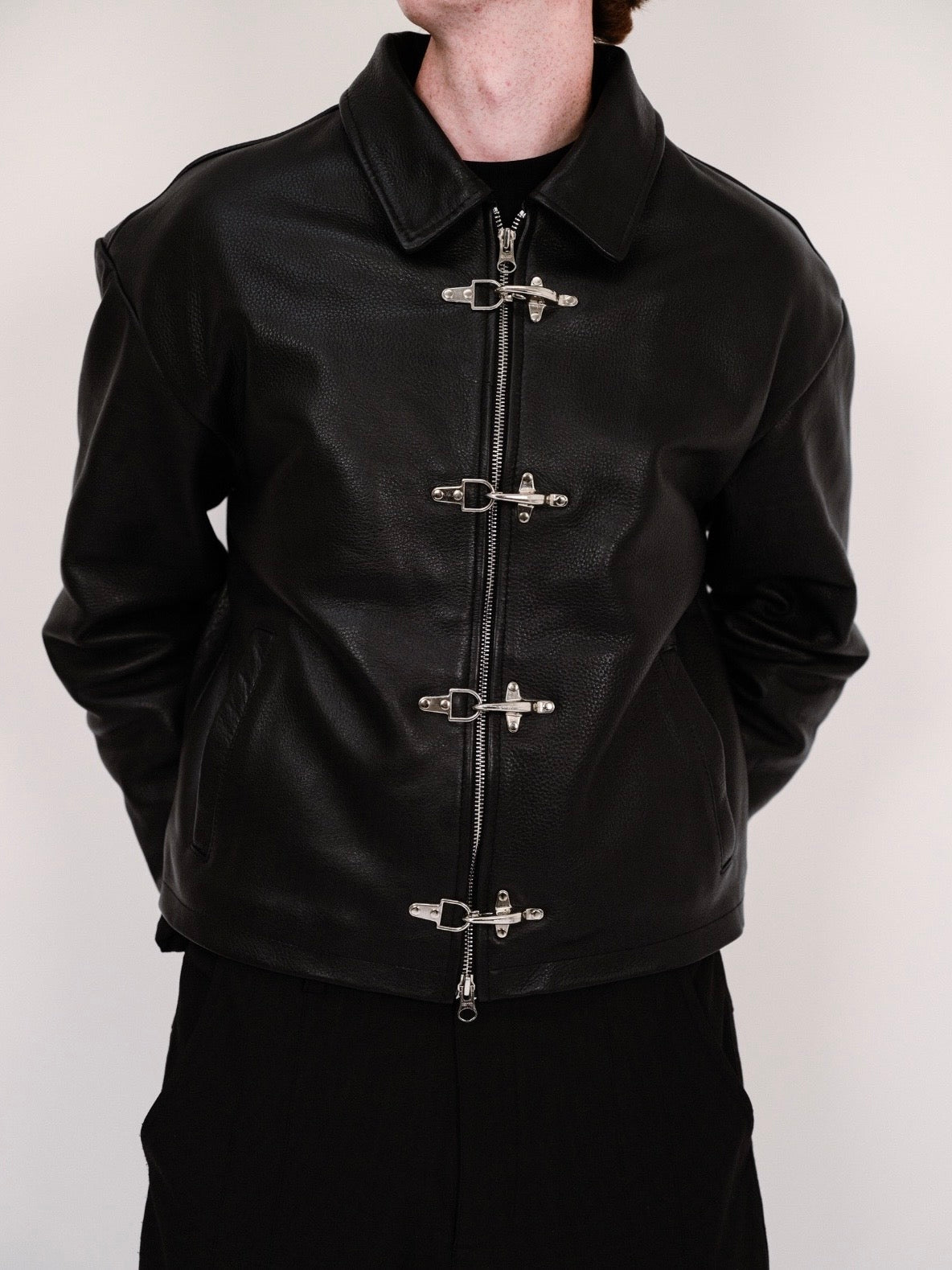 Fireman Clasp Authentic Leather Jacket
