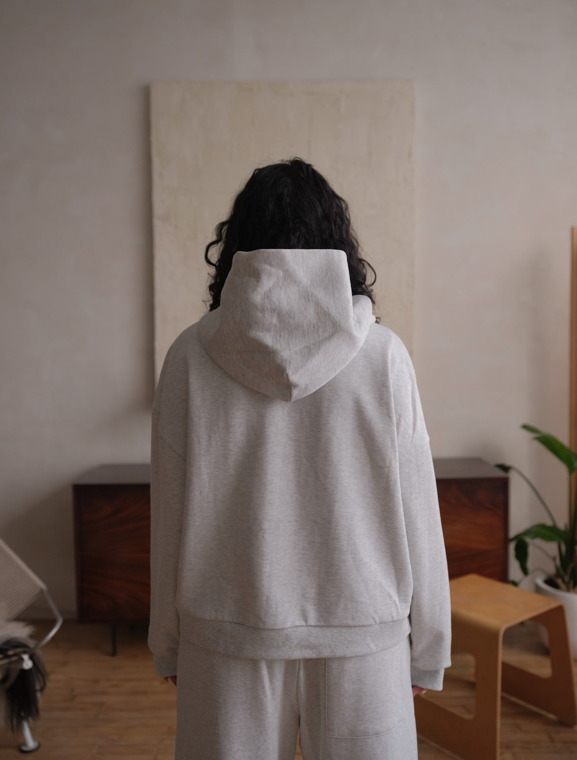 Heather Grey Cropped & Boxy Hoodie