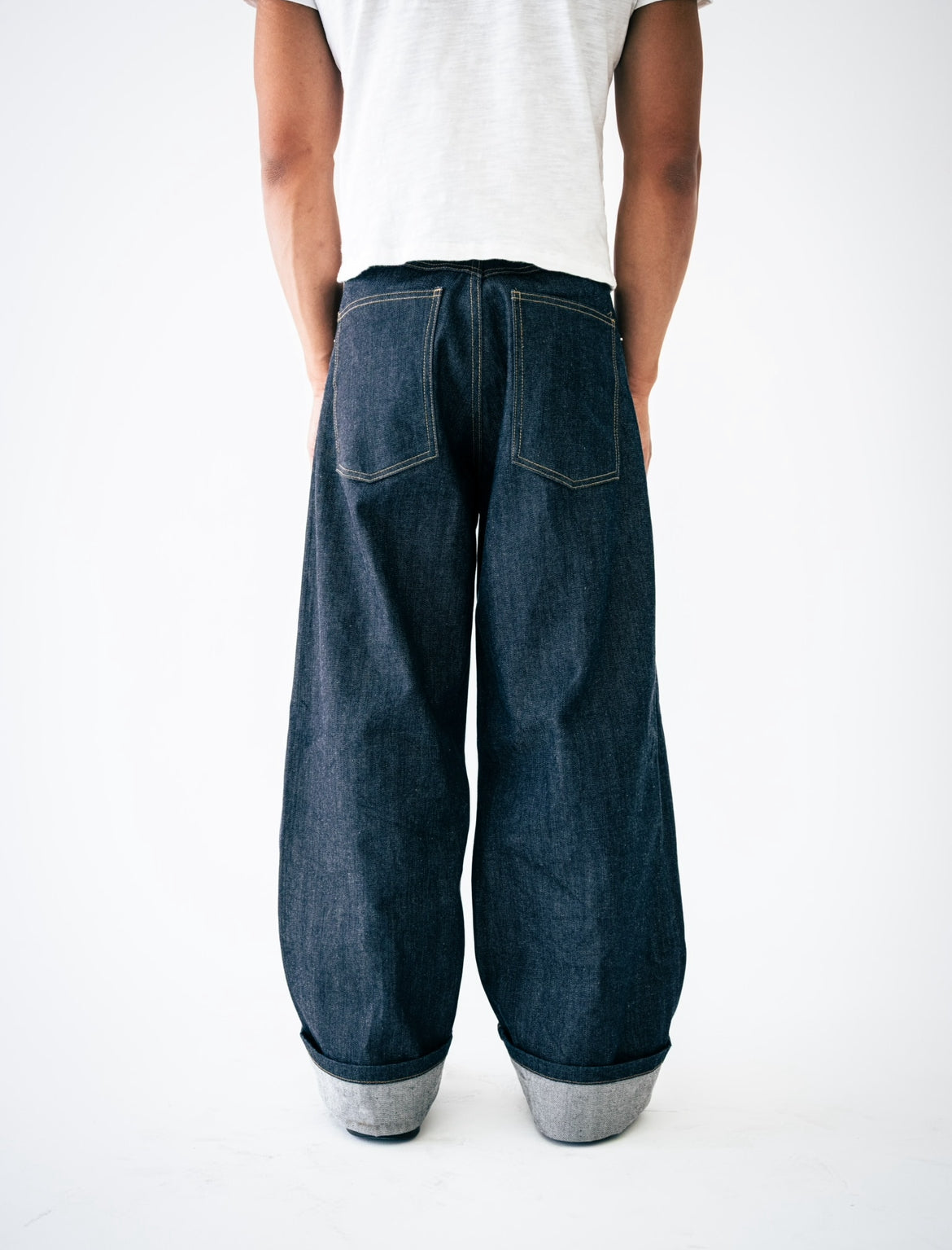 Indigo Raw Selvedge Wide Leg Denim (6-8 WEEK PREORDER)
