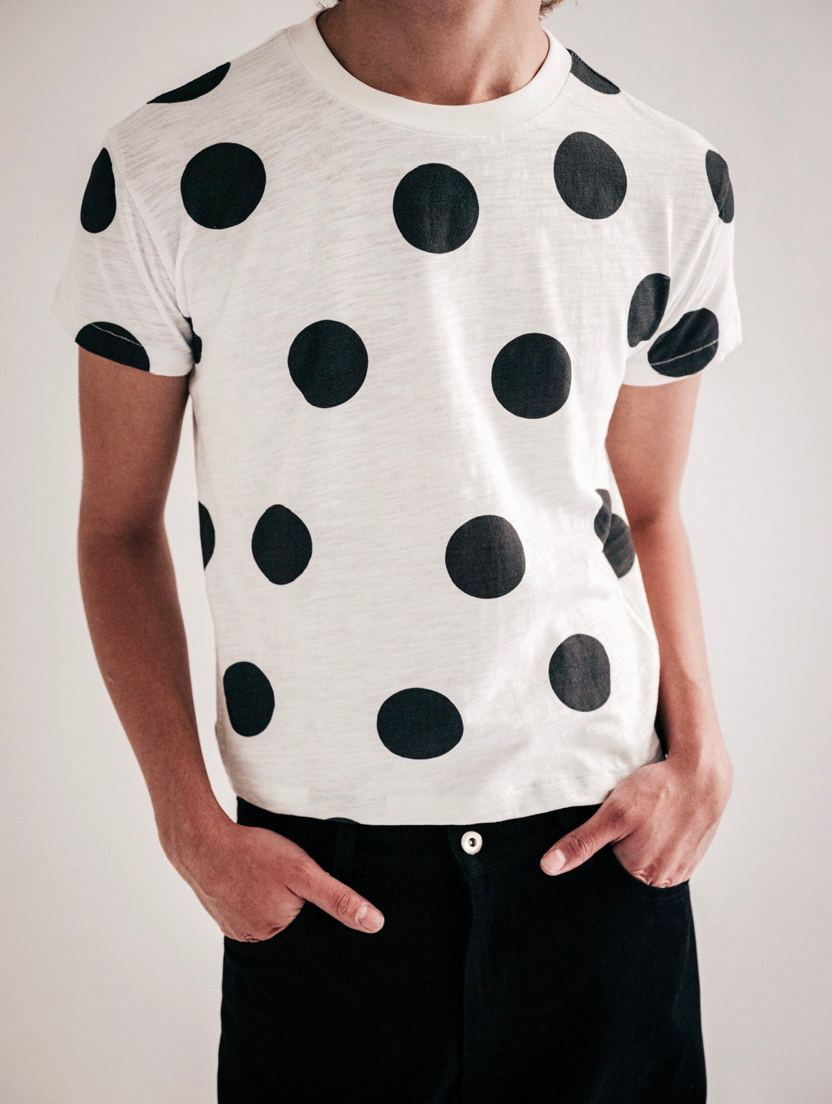 Polka Dot Slub Cotton Baby Tee