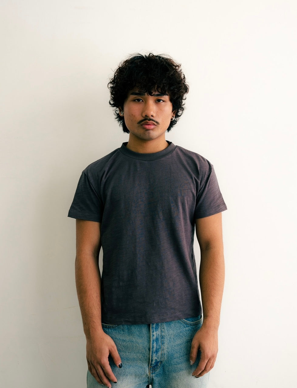 Charcoal Slub Cotton Baby Tee