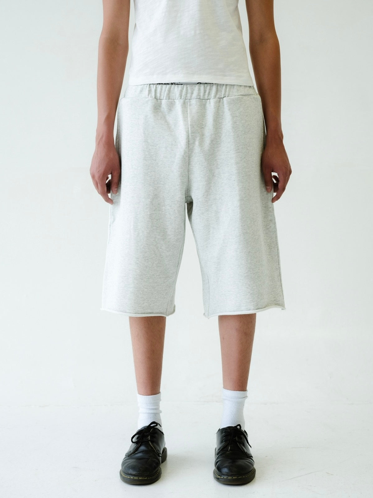 Heather Grey Baggy Sweat Shorts