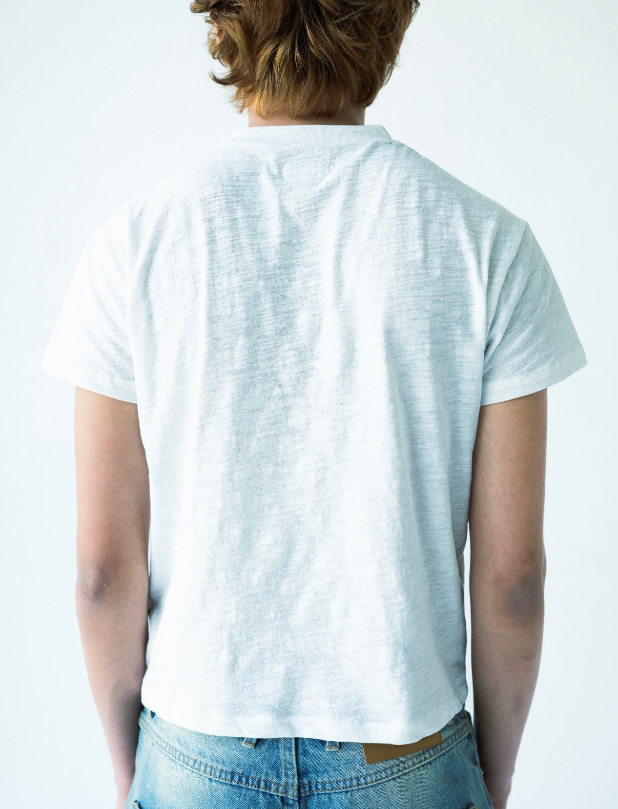 White Slub Cotton Baby Tee