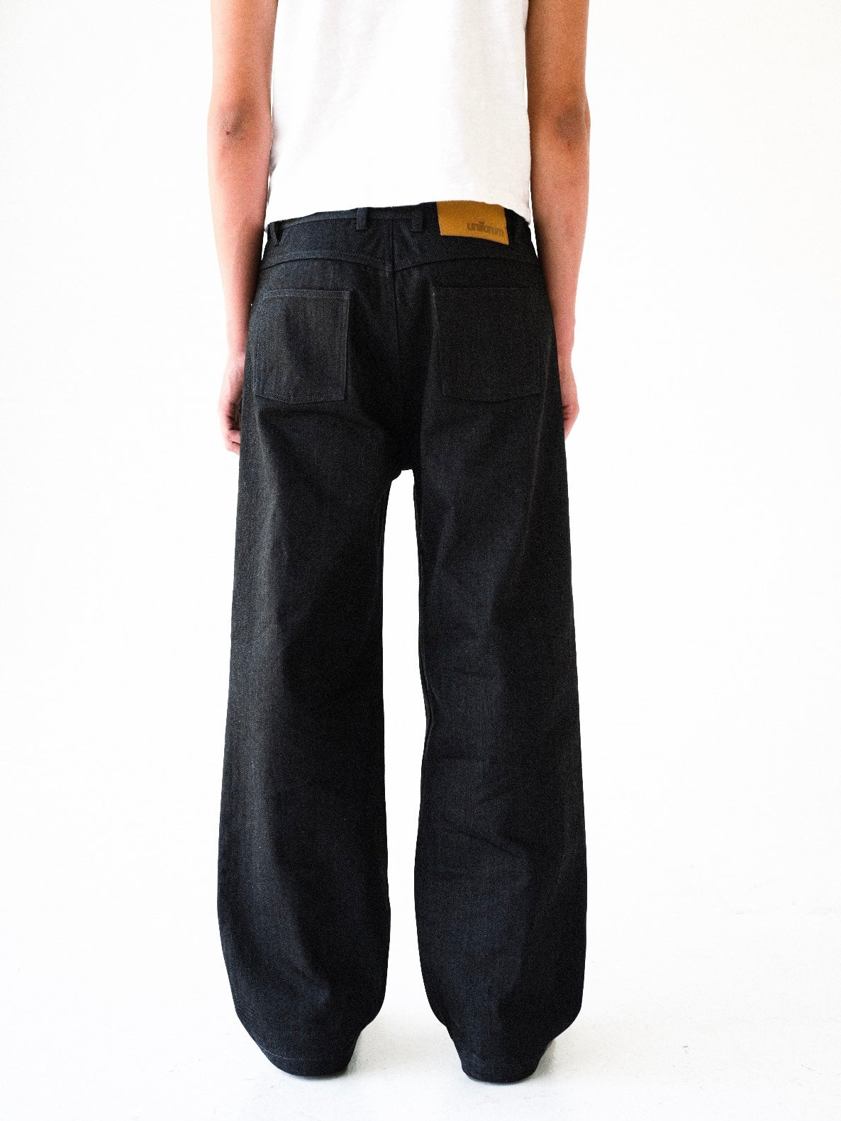 Jet Black Raw Selvedge Straight Leg Denim