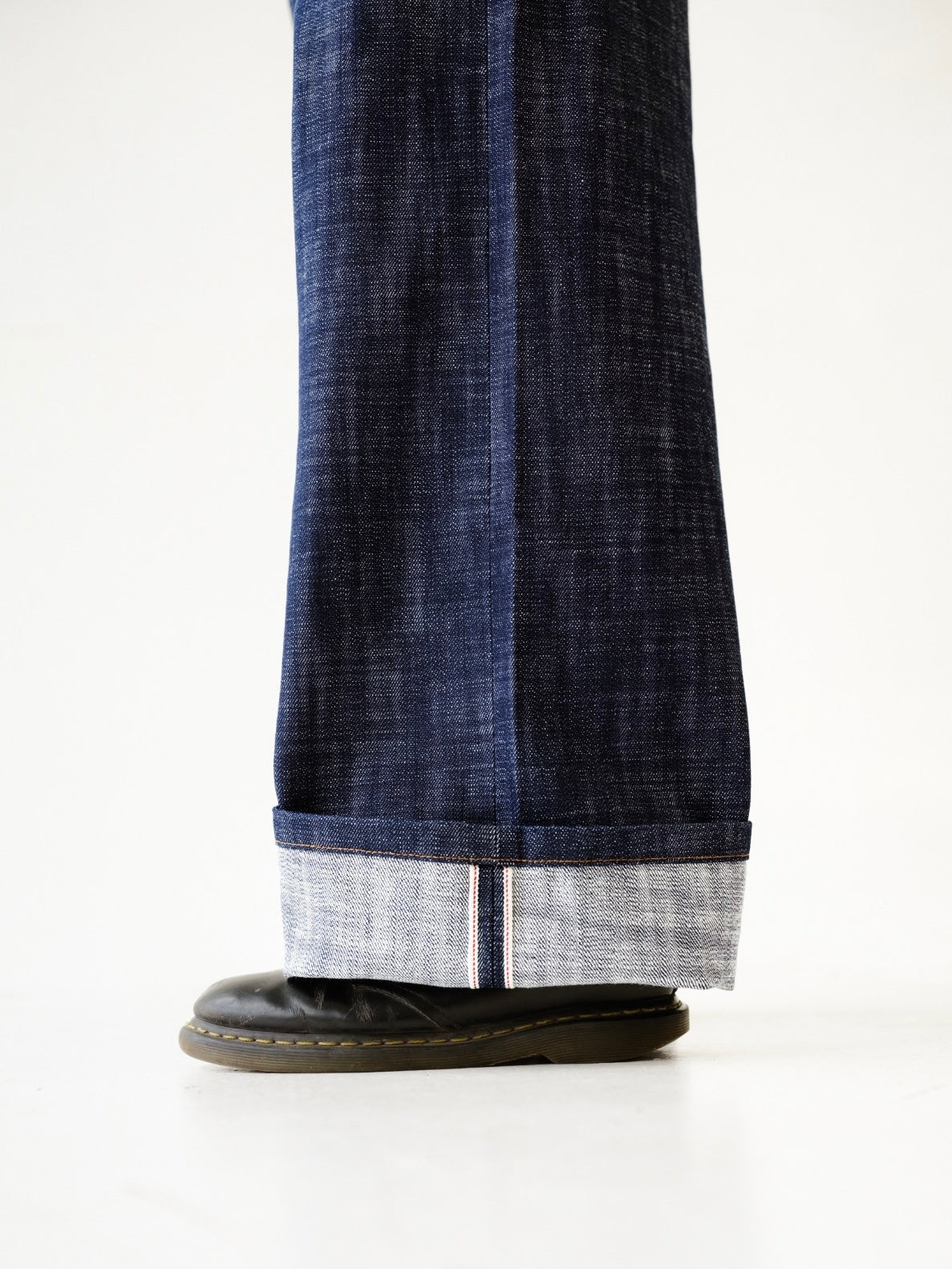 Slub Indigo Raw Selvedge Wide Leg Denim