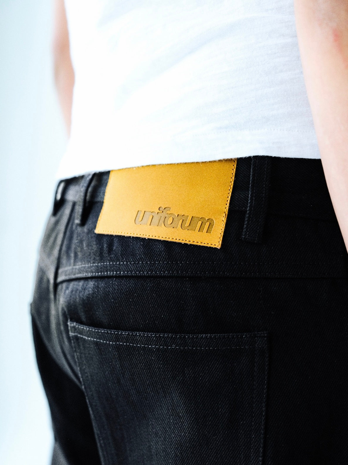 Jet Black Raw Selvedge Straight Leg Denim