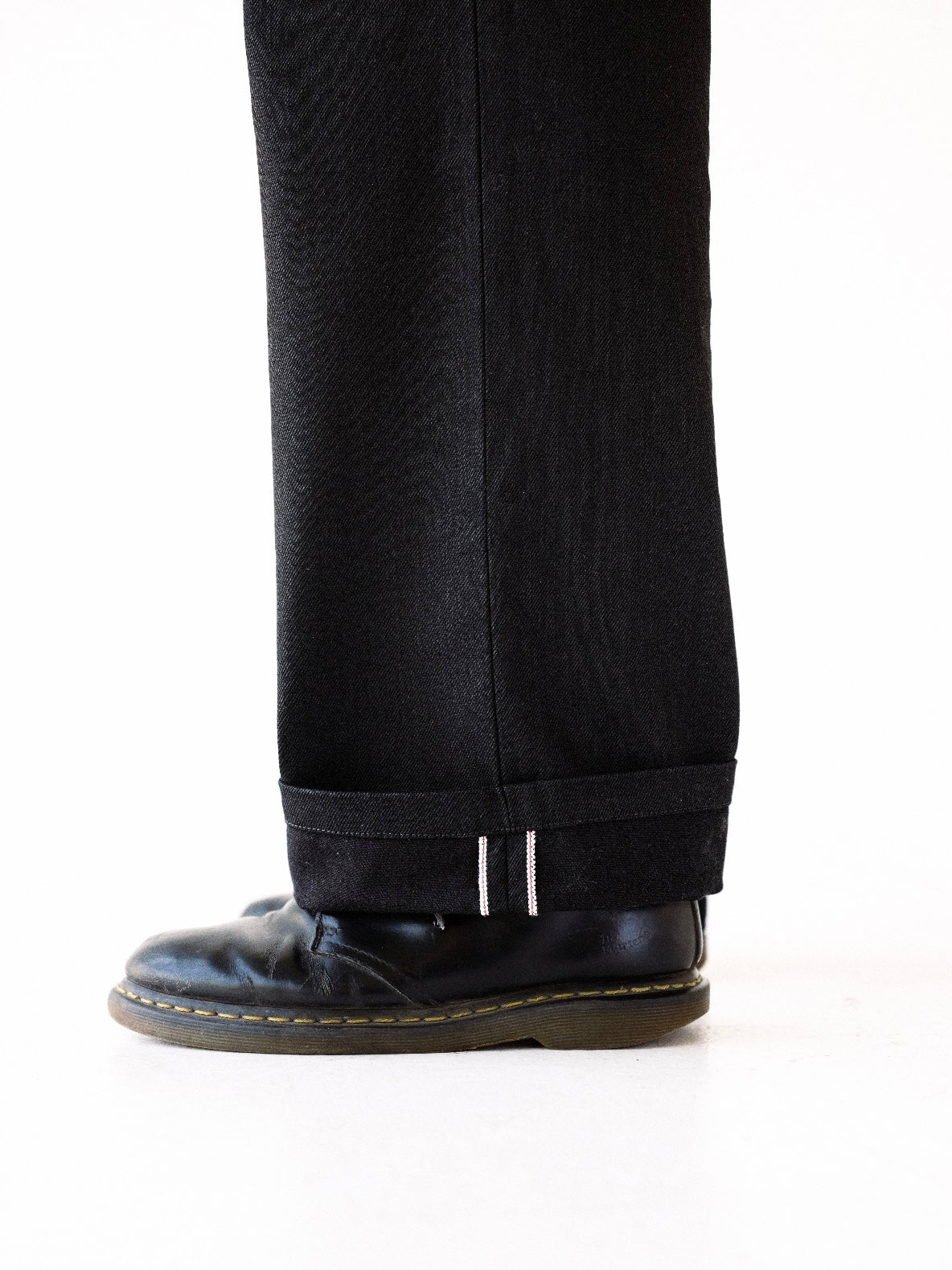 Jet Black Raw Selvedge Straight Leg Denim