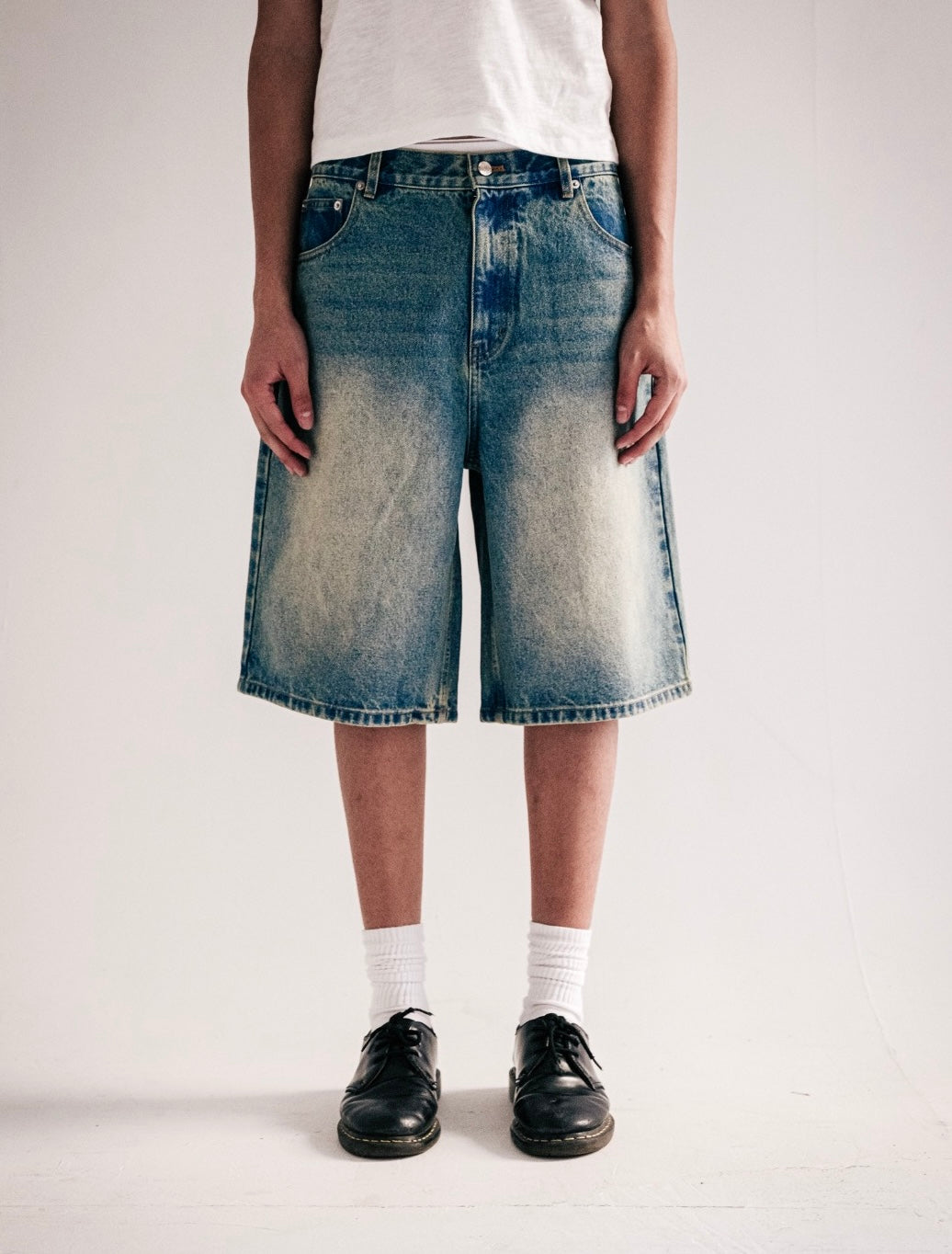 Light Wash Baggy Jorts