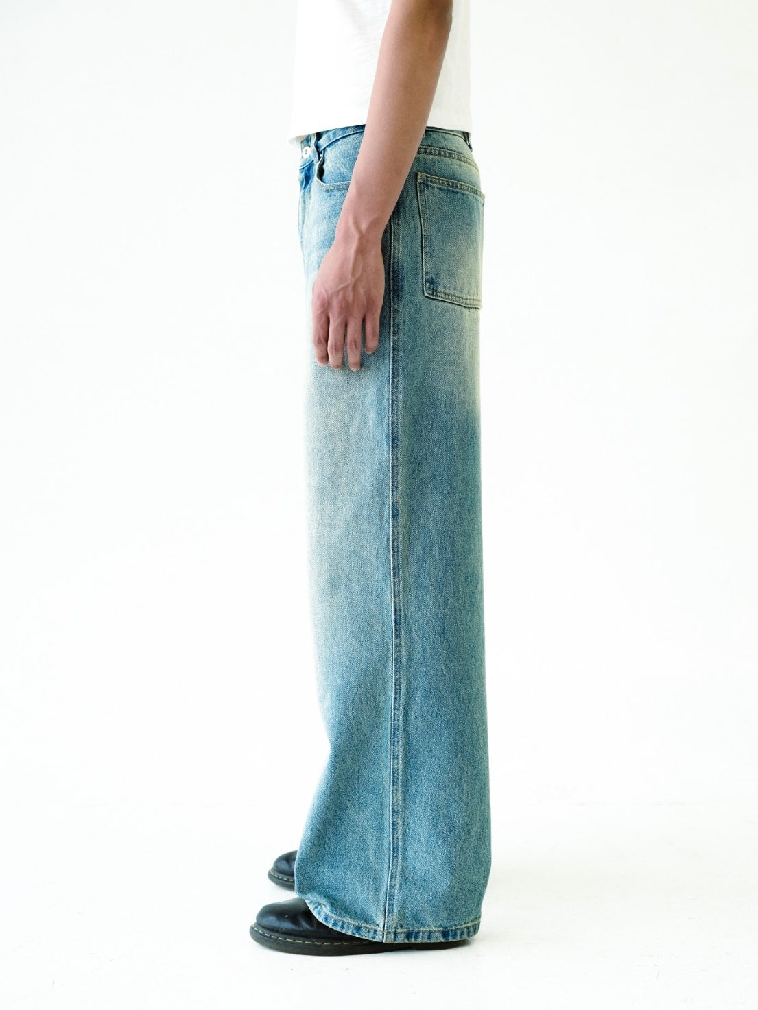 Light Wash Wide Leg Denim