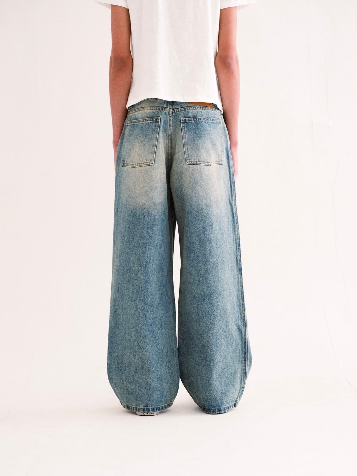 Light Wash Wide Leg Denim