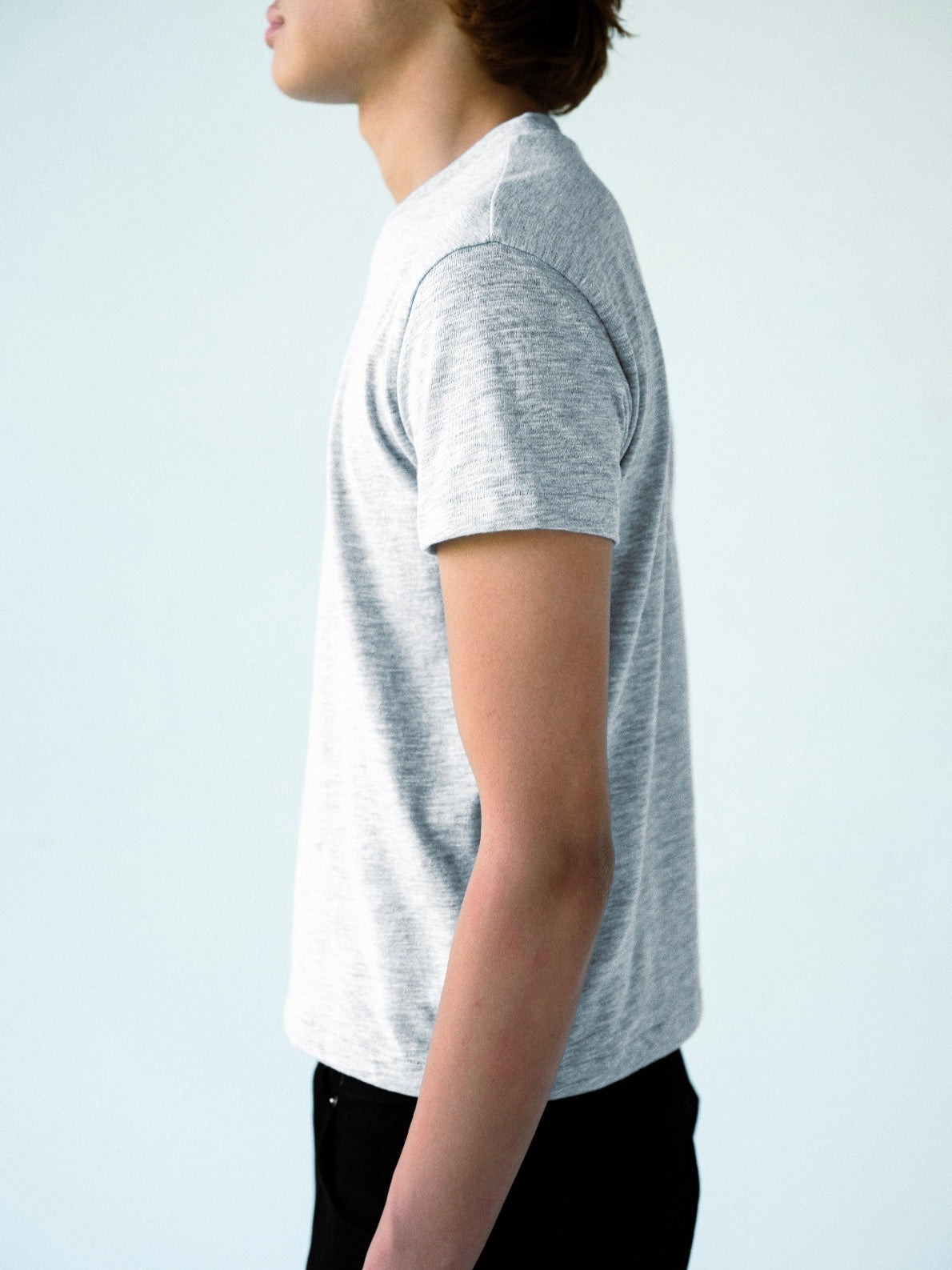 Heather Grey Slub Cotton Baby Tee