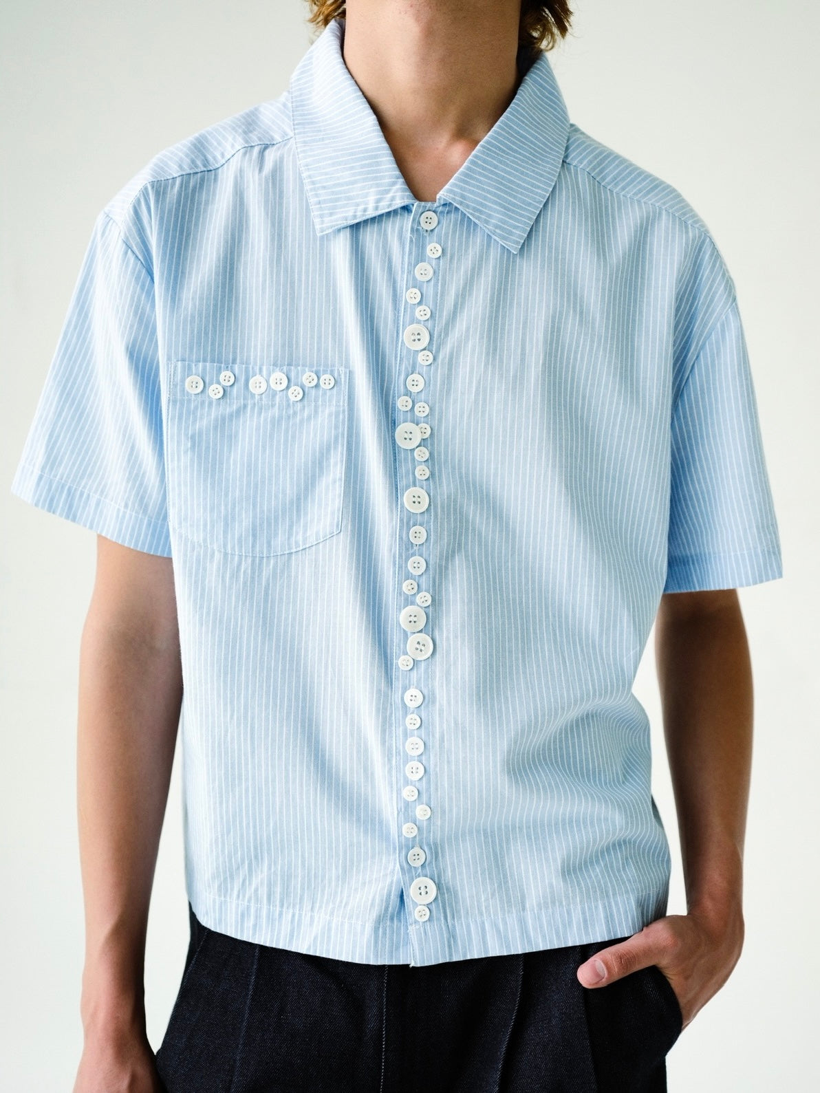 Scatter Striped Button-Up