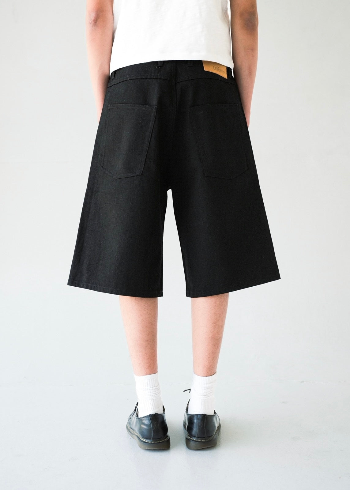 Jet Black Raw Selvedge Baggy Jorts