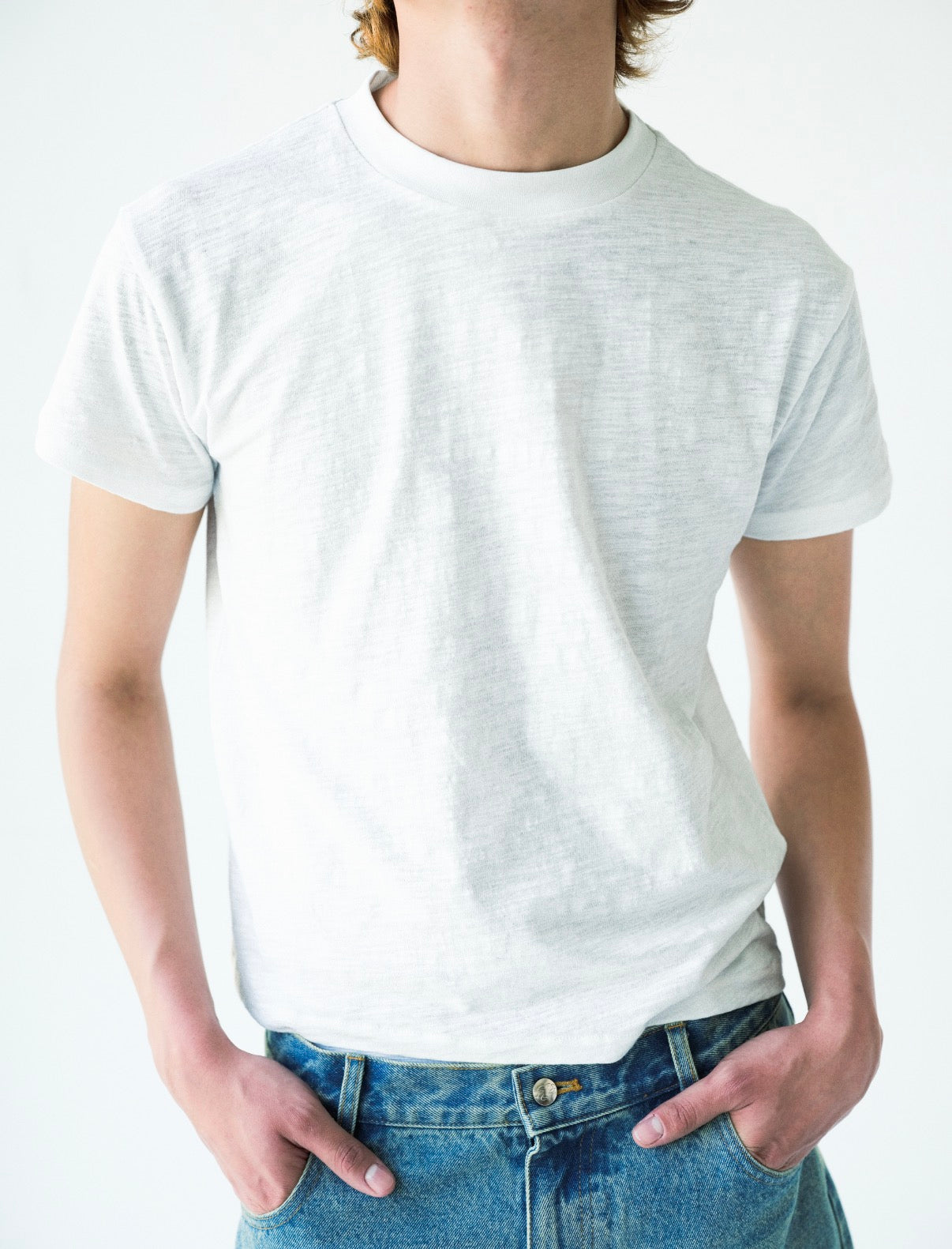 White Slub Cotton Baby Tee