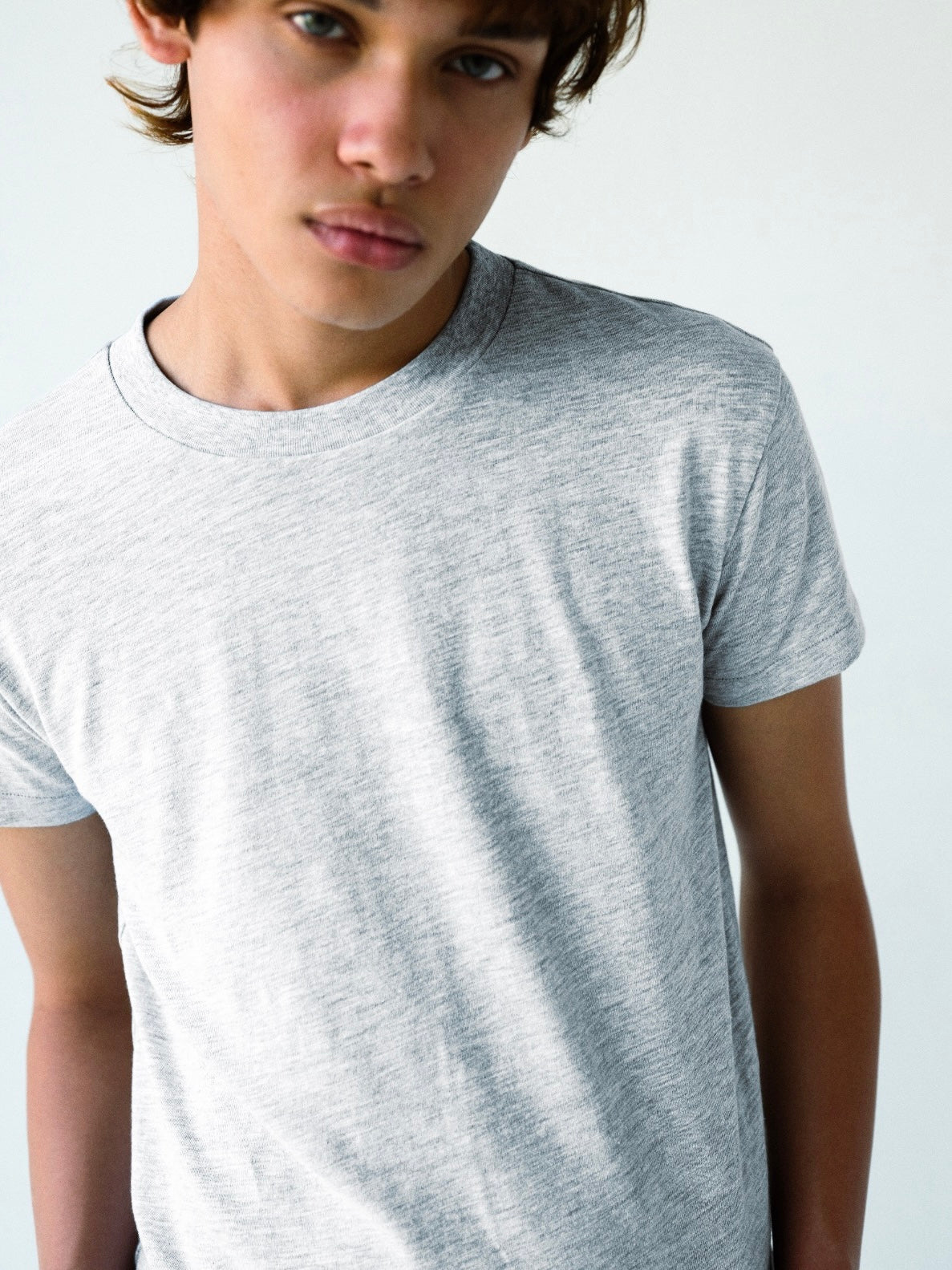 Heather Grey Slub Cotton Baby Tee
