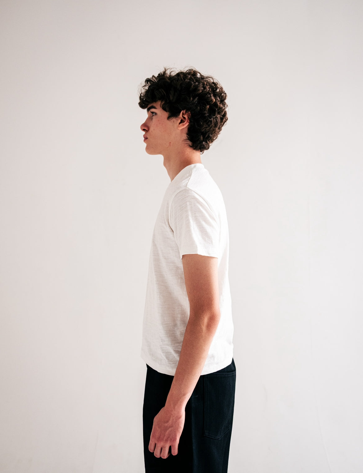 White Slub Cotton Baby Tee
