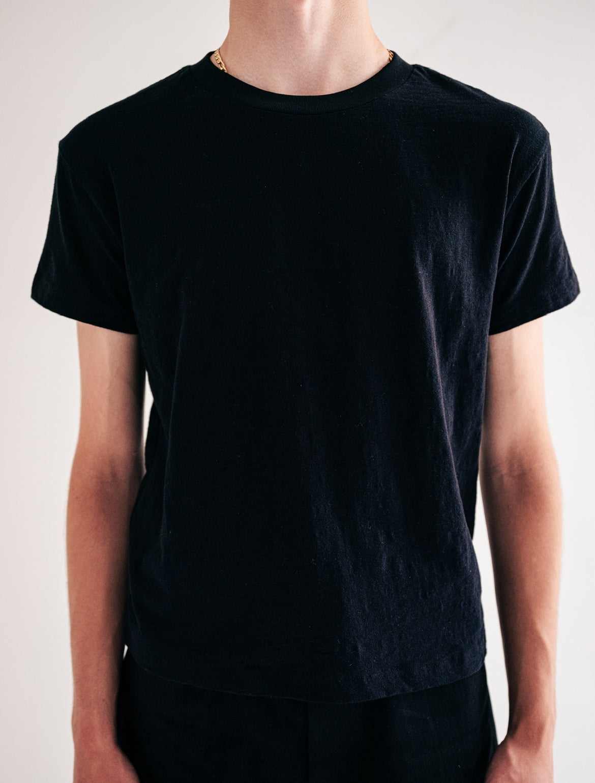Black Slub Cotton Baby Tee