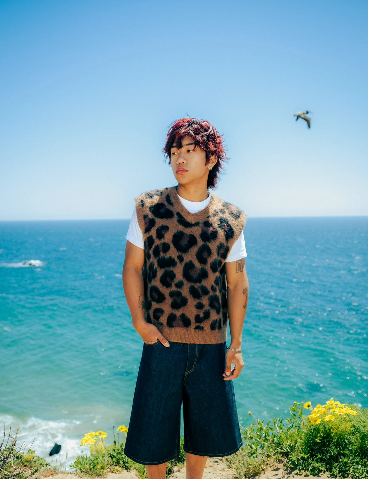 Leopard Mohair Vest